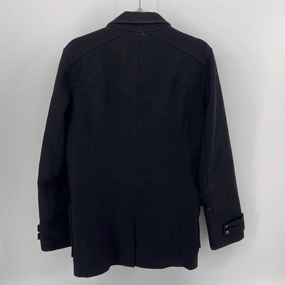 Reiss wool blend double breasted asymmetrical zip midi winter coat sz S - Picture 7 of 7